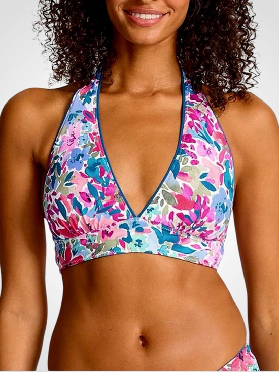 Tommy Bahama Other - Tommy Bahama Watercolor Floral Reversible Halter Bikini Top